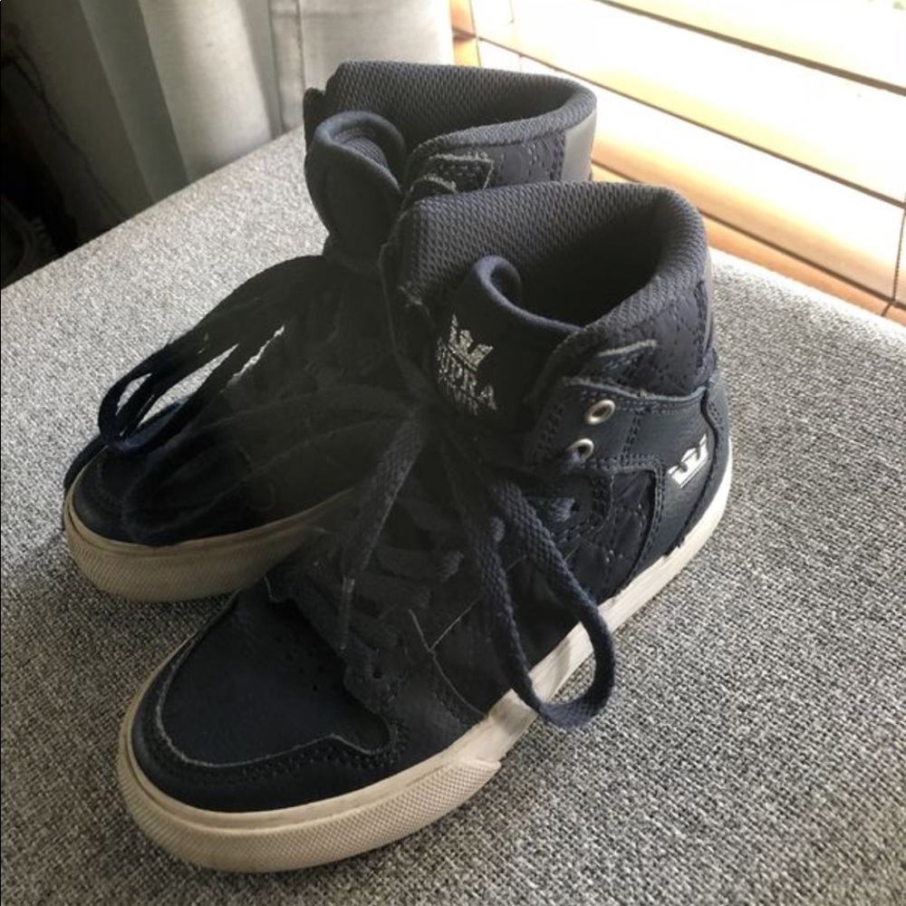 Supra kids sneakers US 11 toddler dark blue